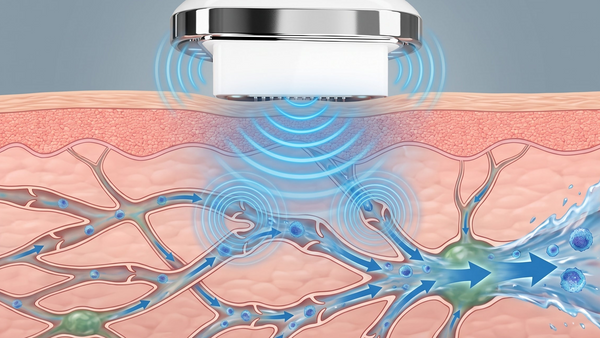 Vibration Moves Fluid Toward Lymph Nodes